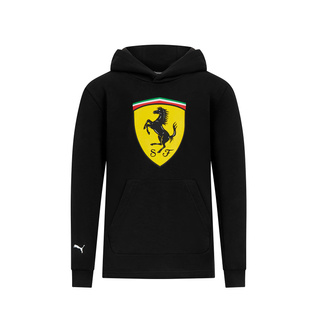 Shield Hoodie Black Ferrari F1 2024 Kinder-Sweatshirt