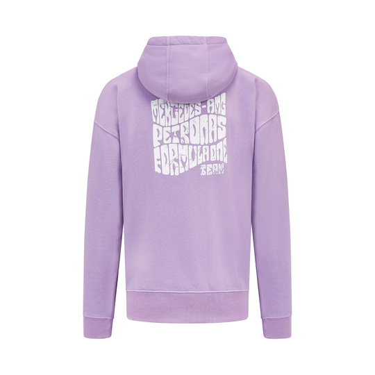 Herren Retro Hoodie Lilac Mercedes AMG F1