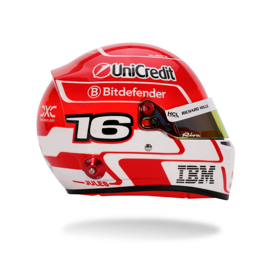 Scuderia Ferrari 2025 Miniaturhelm 1:2 Charles Leclec
