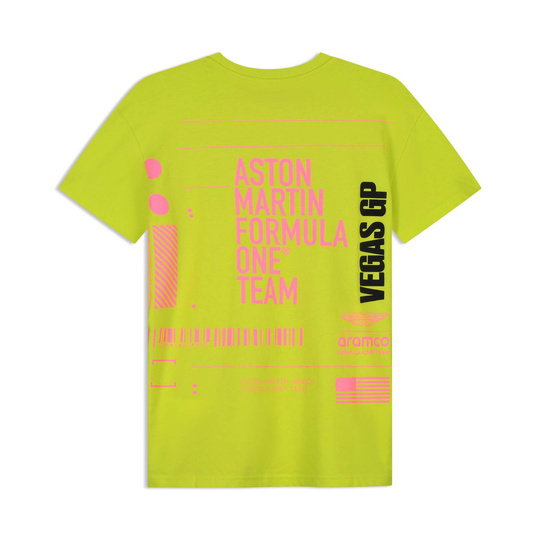 Aston Martin F1 T-Shirt Las Vegas gelb