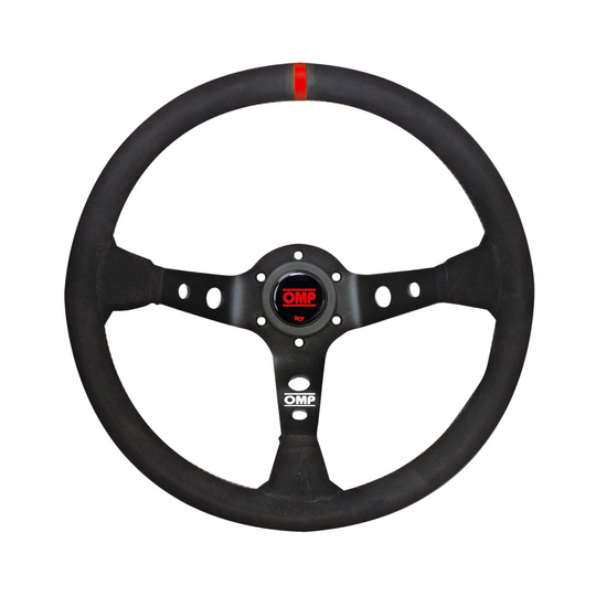 OMP Lenkrad Corsica schwarz/rot Wildleder