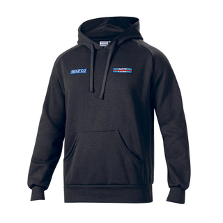 Sparco Herren Kapuzensweatjacke Martini Racing Schwarz