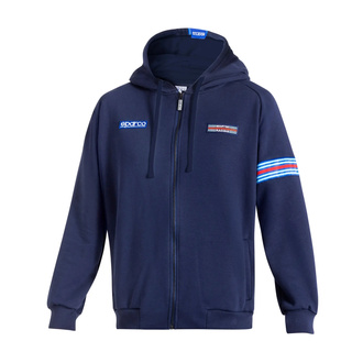 Sparco Herren Kapuzensweatjacke Full Zip Martini Racing MY25 Marineblau