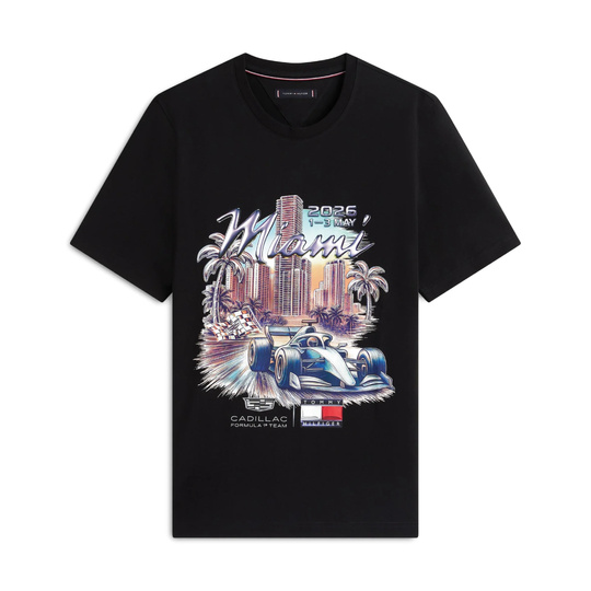 Cadillac F1 2026 T-Shirt Miami Graphic schwarz