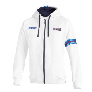 Sparco Herren Kapuzensweatjacke Full Zip Martini Racing MY25 Weiß