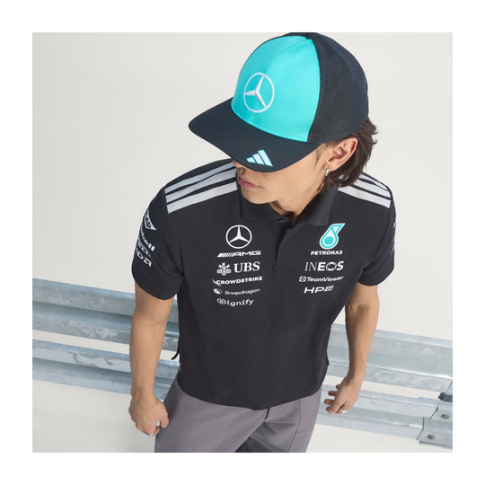 Mercedes AMG F1 2026 Team Poloshirt schwarz