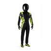 Sparco Kinder Kartoverall X-LIGHT K MY22 Schwarz-Gelb (CIK)