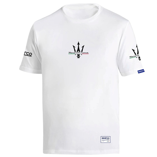 Sparco T-Shirt Maserati Corse weiß
