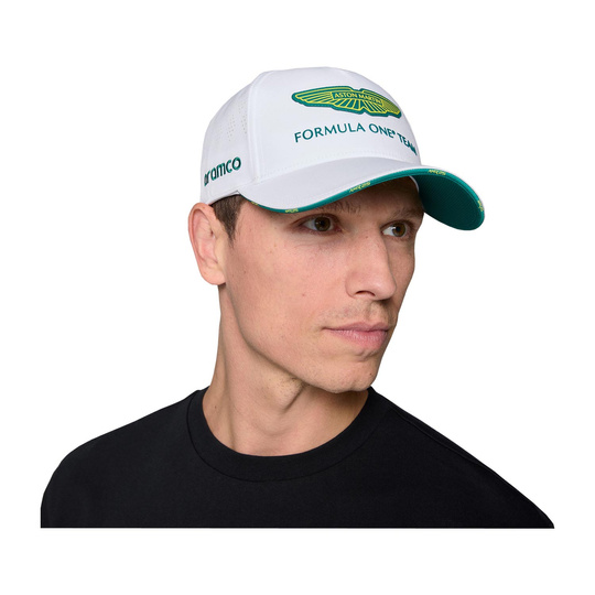 Aston Martin F1 2025 Herren Baseballkappe Team Weiß