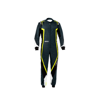 Sparco Kinder Kartoverall KERB MY20 Grau/Gelb (mit CIK FIA)