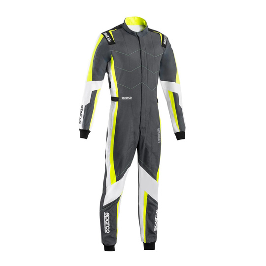 Sparco Kinder-Kartanzug Kerb grau/gelb (FIA)