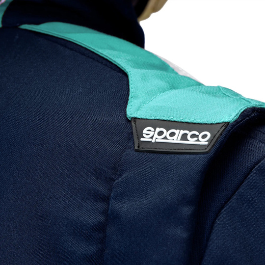 Sparco Rennanzug Sprint Advanced Asymetrical marineblau/grün (FIA)