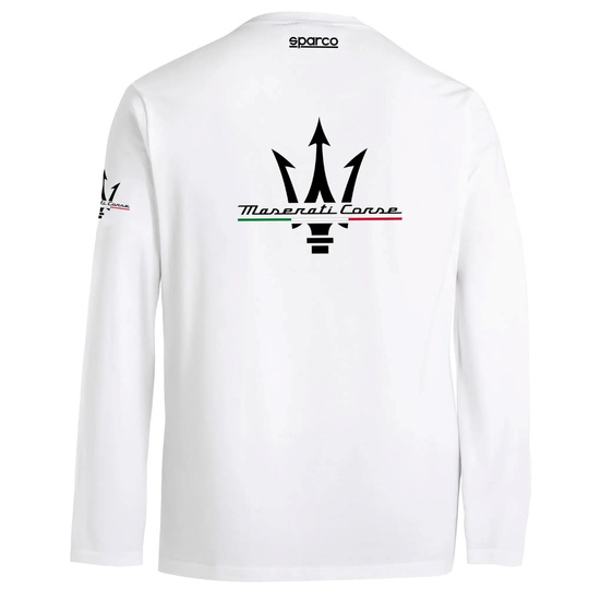 Sparco Langarmshirt Maserati Corse weiß