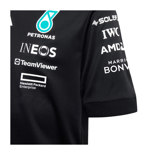 Mercedes AMG F1 2025 Kinder T-Shirt Team Schwarz