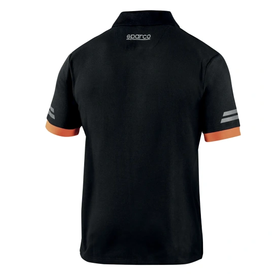 Sparco Poloshirt Tech schwarz/orange