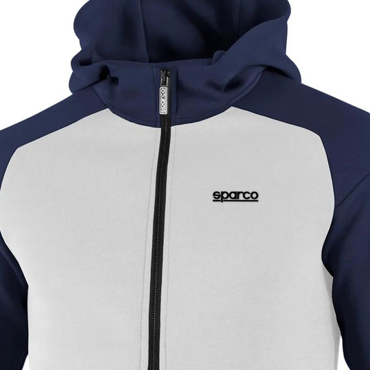 Sparco Kapuzenjacke MY25 weiß/marineblau