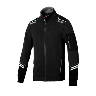 Sparco Herren Kapuzensweatjacke TECH Schwarz-Grau