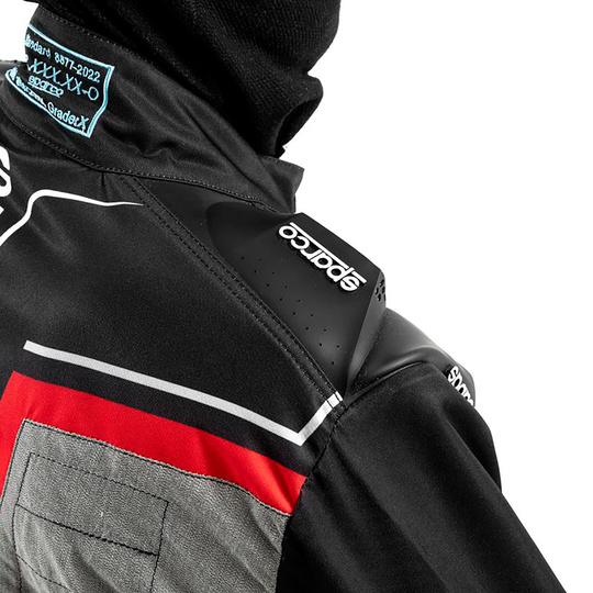 Sparco Kinder Kartoverall Superleggera-K Schwarz/Rot (FIA)