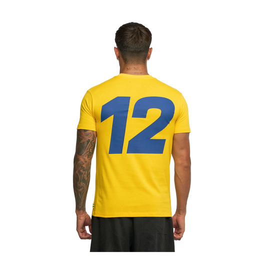 Ayrton Senna F1 2025 Herren T-Shirt Hashtag Gelb