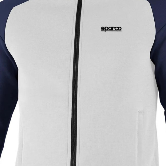 Sparco Kapuzenjacke MY25 weiß/marineblau