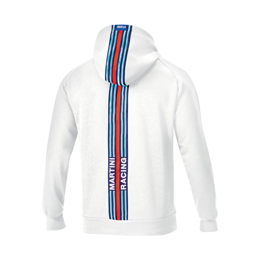 Sparco Herren Kapuzensweatjacke Martini Racing Weiß