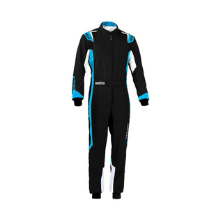 Sparco Kinder Kartoverall THUNDER MY20 Schwarz/Blau (CIK FIA)