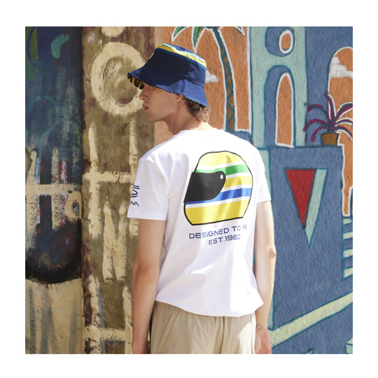 Ayrton Senna Collection 2026 Ayrton Senna T-Shirt Helmet weiß