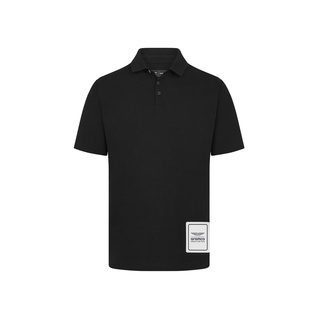 Aston Martin F1 2025 Herren Polo Logo Schwarz
