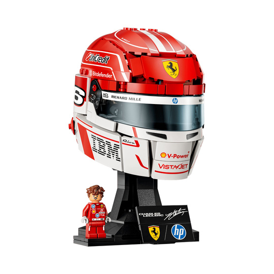 LEGO Modell des Helms von Charles Leclerc, Scuderia Ferrari HP Lego Editions