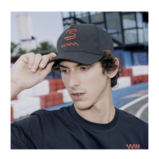 Ayrton Senna Collection 2026 Cap Debossed Logo schwarz