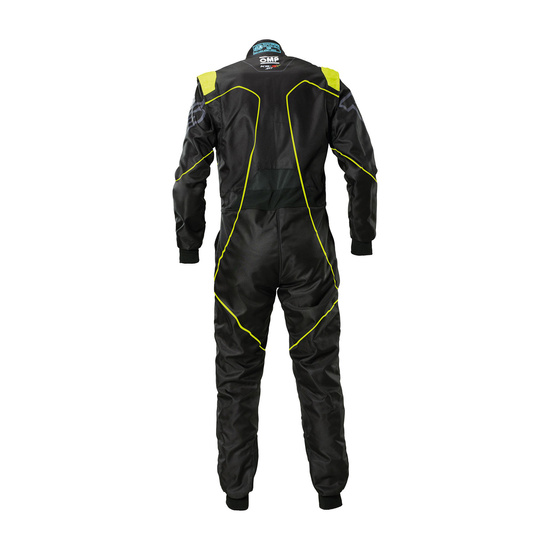 OMP Kinder-Kartanzug KS-3X Art schwarz/gelb (FIA)