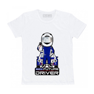 Sparco Kinder-T-Shirt Future Driver weiß