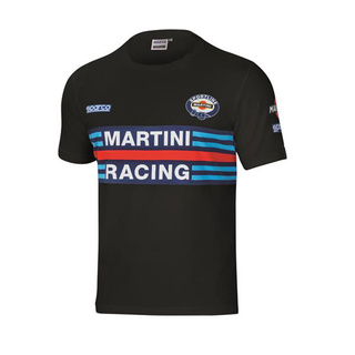 Herren Sparco Martini Racing schwarzes T-Shirt