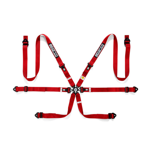Sparco Renngurt COMPETITION H-2 PD Rot (mit FIA)