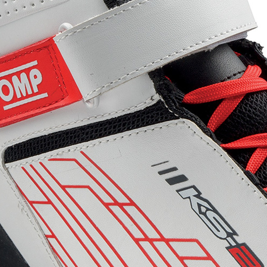 OMP Kinder-Schuhe KS-2X weiß/rot (FIA)