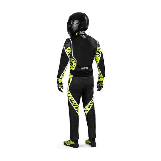 Sparco Kinder Kartoverall X-LIGHT K MY22 Schwarz-Gelb (CIK)