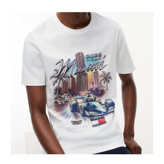 Cadillac F1 2026 T-Shirt Miami Graphic weiß