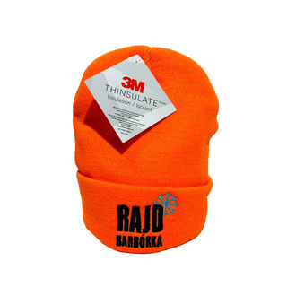 Barbórka Rally Wasserdichte Wintermütze Orange