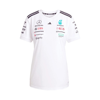 Mercedes AMG F1 2025 Damen T-Shirt Team Weiß