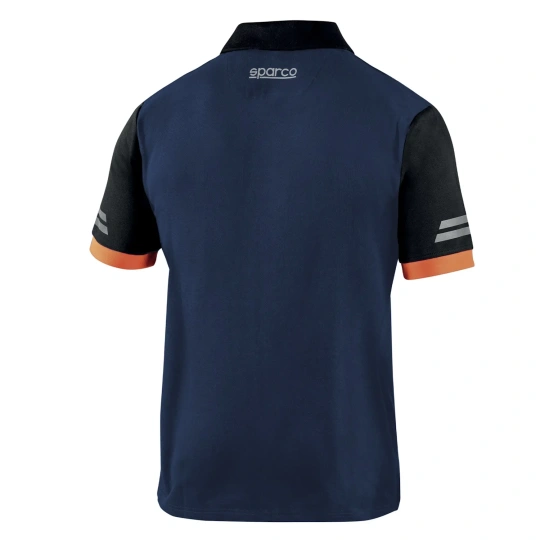Sparco Poloshirt Tech marineblau/orange