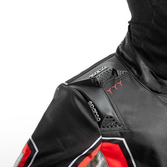 Sparco Kartoverall Superleggera-K Schwarz-Rot (FIA)