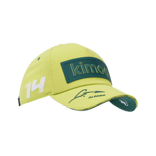 Aston Martin F1 Fernando Alonso Cap Kimoa Patch limettengrün
