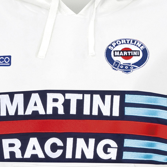 Sparco Damen Kapuzenpullover Martini weiß