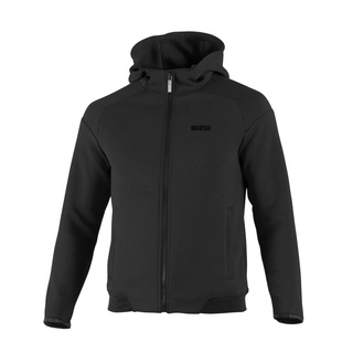 Sparco Herren Kapuzensweatjacke Full Zip MY25 Schwarz