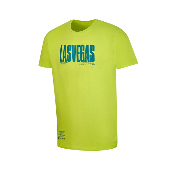 Aston Martin F1 T-Shirt Las Vegas limettengrün