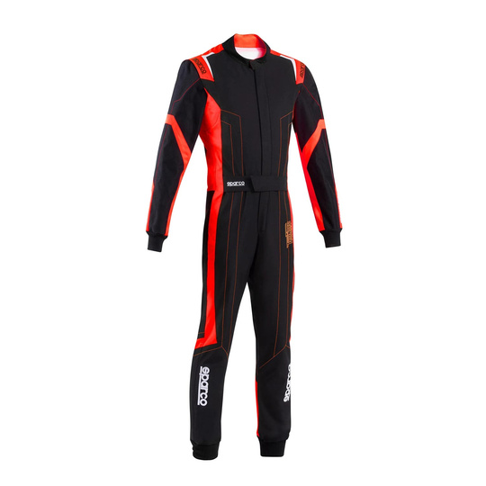 Sparco Kinder Kartoverall THUNDER Schwarz/Rot (FIA)