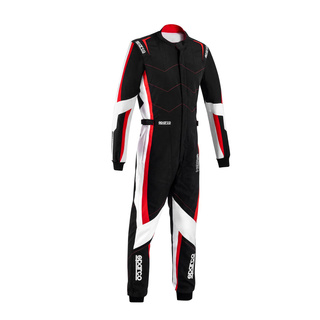 Sparco Kinder Kartoverall KERB Schwarz/Rot (FIA)
