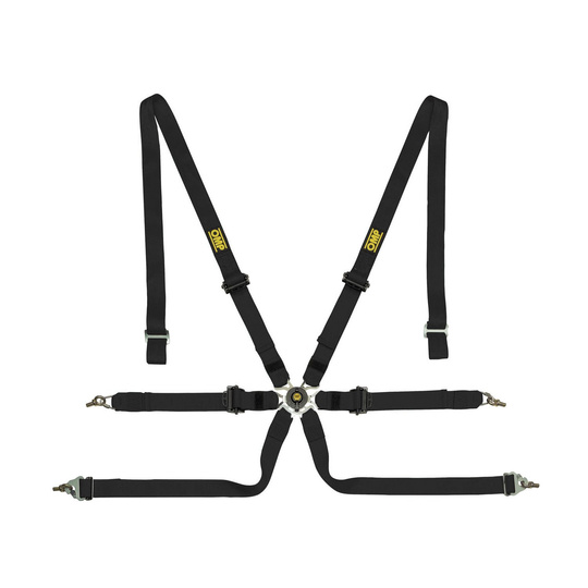 OMP 6-Punkt-Gurt One Pull Down schwarz (FIA)