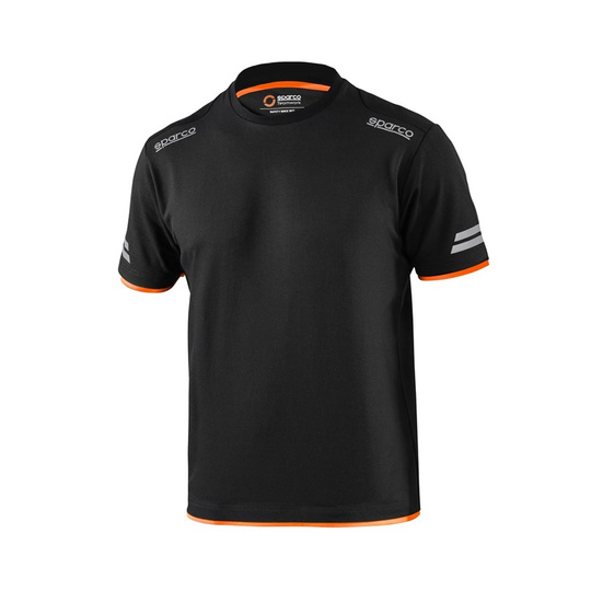 Sparco T-Shirt Tech schwarz/orange