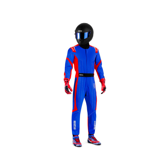 Sparco Kinder-Kartanzug Thunder blau/rot (FIA)